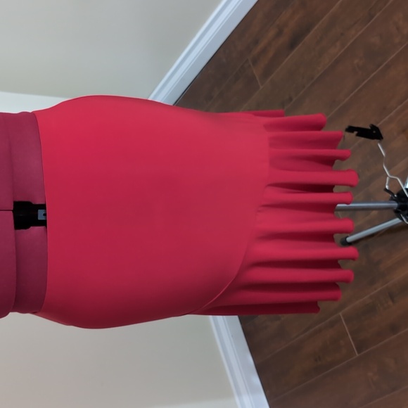 Chaps| Red Mermaid Midi Skirt Polyester Blend - Picture 3 of 13